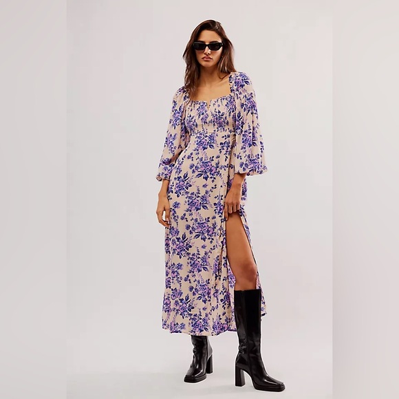 Free People Dresses & Skirts - FREE PEOPLE Floral Maxi Jaymes Dress SZ Small